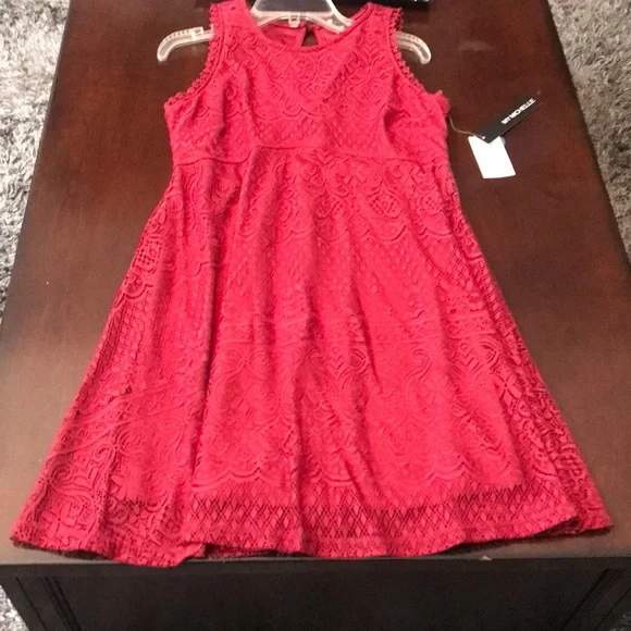 strapless open back dress Long Red La Femme Prom Dress with Deep V-Back